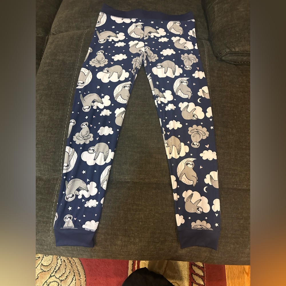 Weekend edition Blue Sloth Print Pajama Pants in excellent condition size XL